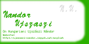 nandor ujszaszi business card
